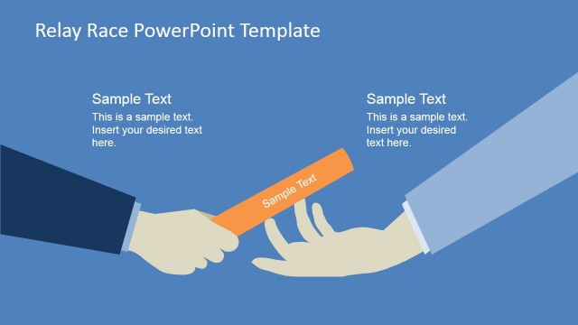 Baton Being Handed PowerPoint Shapes