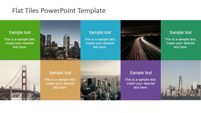 Two Rows Five Columns Layout Flat Tiles