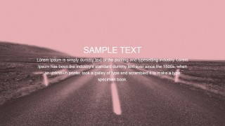 Highway to Horizon Scene with Text Placeholder