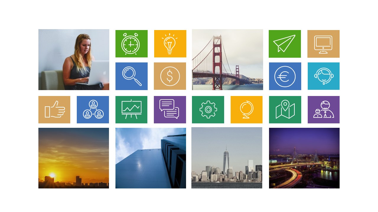 Flat Tiles PowerPoint Template - SlideModel