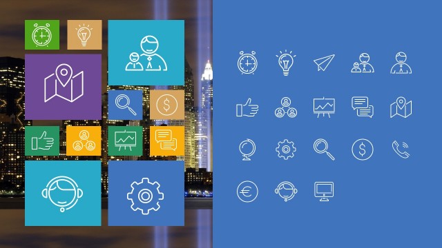 Infographics Layout with Business Icons and Image