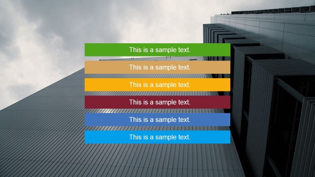 Skyscraper with Multi-Coloured Horizontal Tiles Placeholders