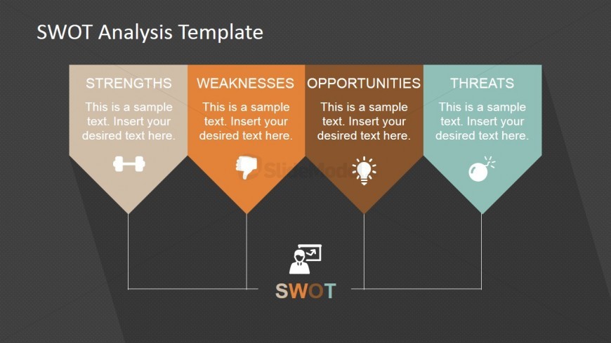 PowerPoint SWOT Analysis Linear Design