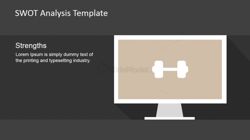 PowerPoint Weightlifting Icon Featuring Strengths