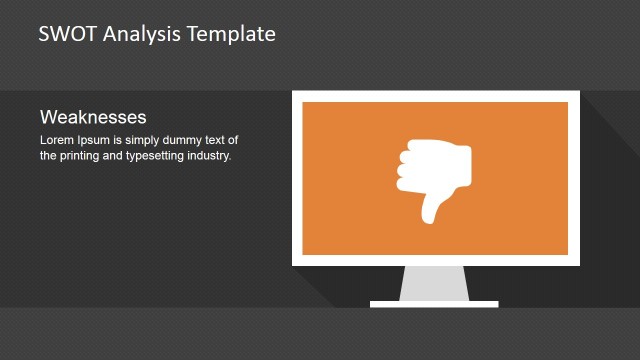 Weaknesses Thumb Down PowerPoint Icon