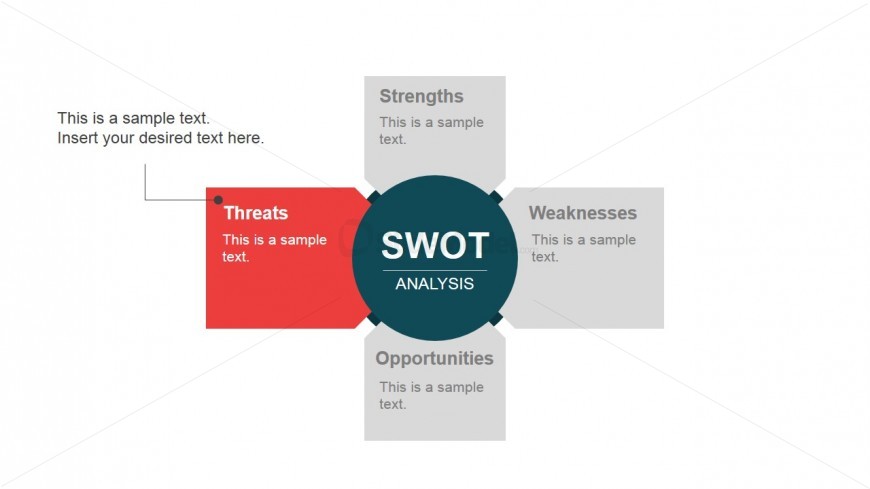 Threats SWOT Component Flat Design