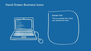 Hand-Drawn Computer Laptop Shape for PowerPoint