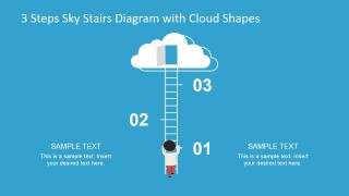 Cloud shapes for PowerPoint presentations with Stairs