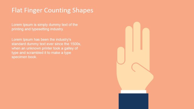 Finger Shape for PowerPoint Counting Three