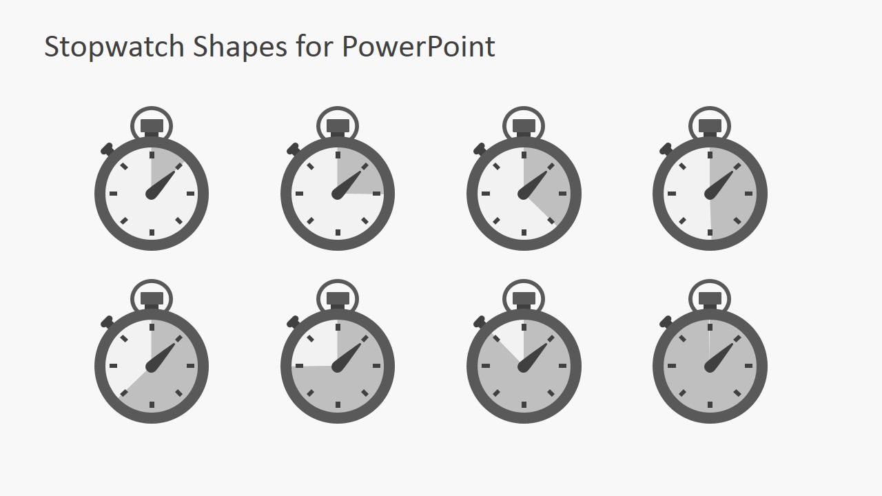 Stopwatch Shapes for PowerPoint SlideModel