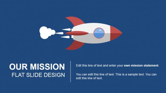 Our Mission Flat Slide Design for PowerPoint