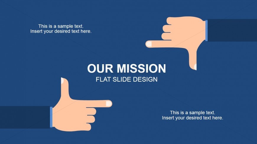 Our Mission Framing Flat Hand Illustration Slidemodel