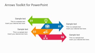 Multiple Arrows Slide Design with Opposing Forces