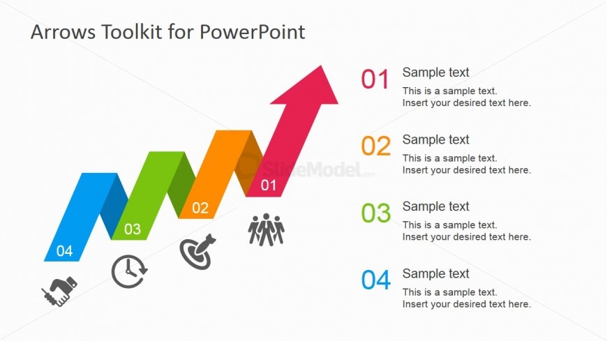 Zig Zag Arrow Design for PowerPoint