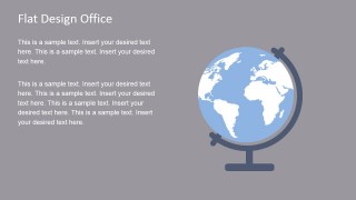 Earth Globe Flat Vector for PowerPoint