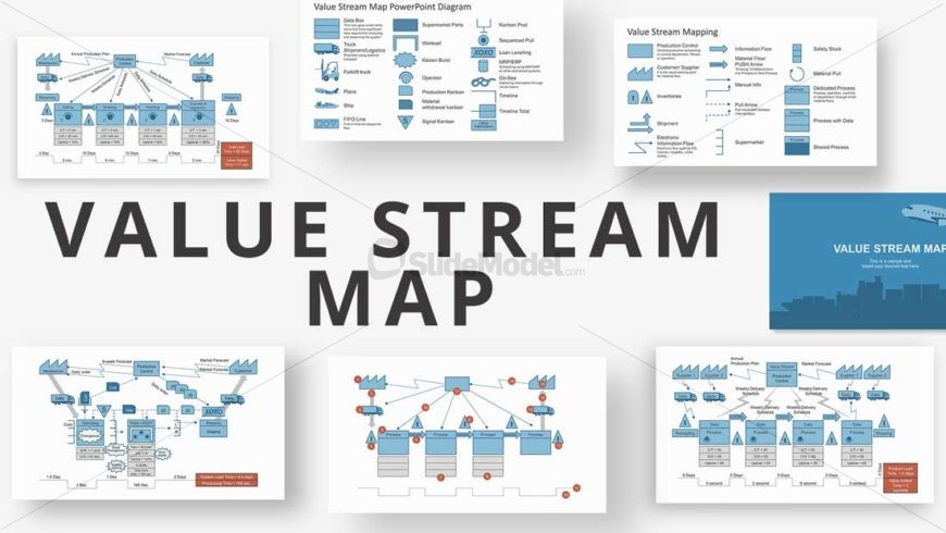 Create Professional Value Stream Map Diagrams for your presentation with this 100% editable library. Each element can be dragged and dropped in your slides. You can customize the colors, size, effect of the elements to adapt to your desired theme. Colors are designed using the PowerPoint Palette feature, allowing the user to change the theme […]