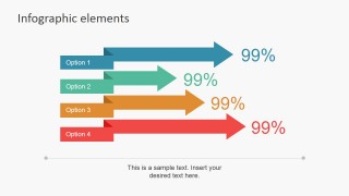 PowerPoint Folded Labels with Percentages