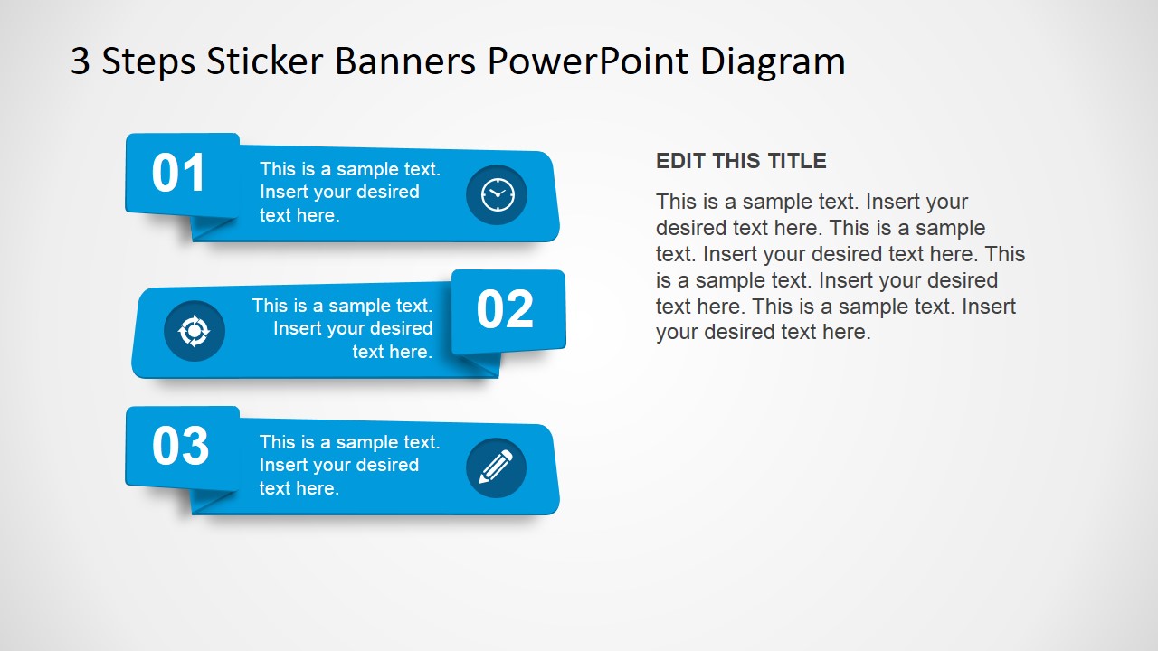 PowerPoint Numbered Banners and Icons