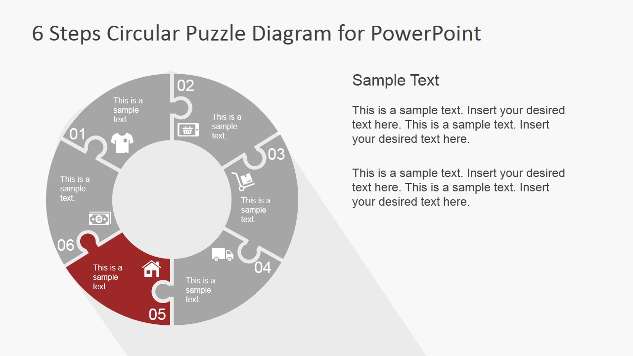 6911 02 6 Steps Circular Puzzle Diagram 7 Slidemodel