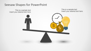 Body and Money Seesaw Metaphor Concept Slide for PowerPoint