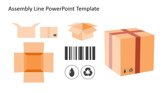 Box PowerPoint Clipart for Assembly Line