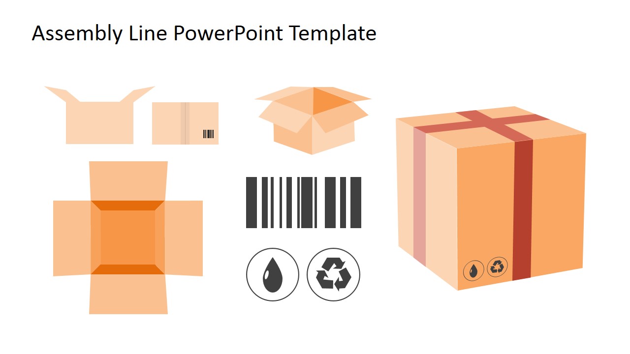 PowerPoint Shapes of Cardboard Box