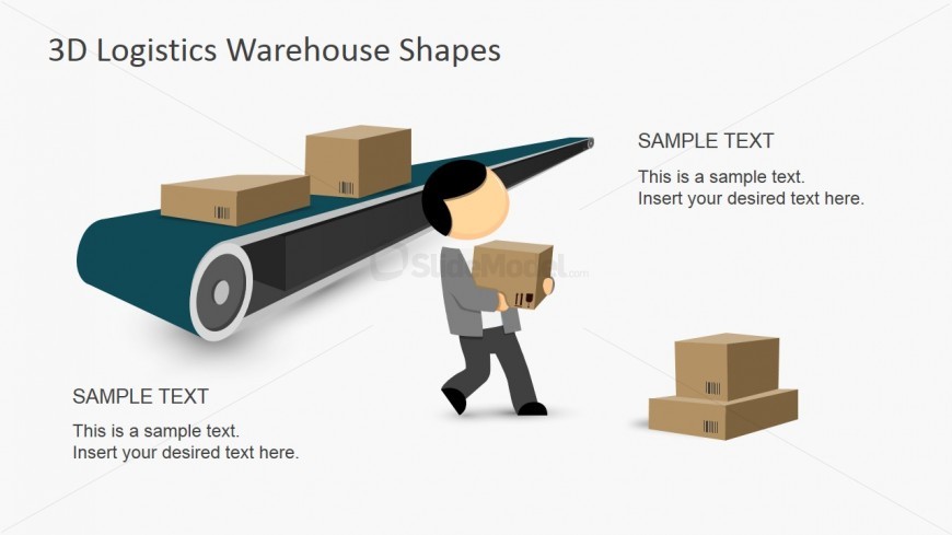 PPT Clipart Shapes 3D Conveyor Belt