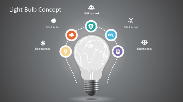 Minimal Style Light Bulb Concept for PowerPoint