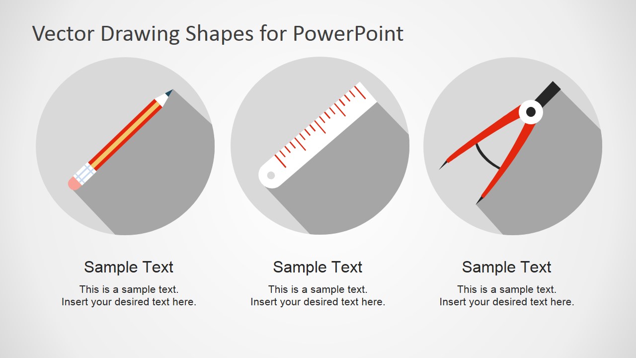 Vector Drawing Shapes for PowerPoint SlideModel