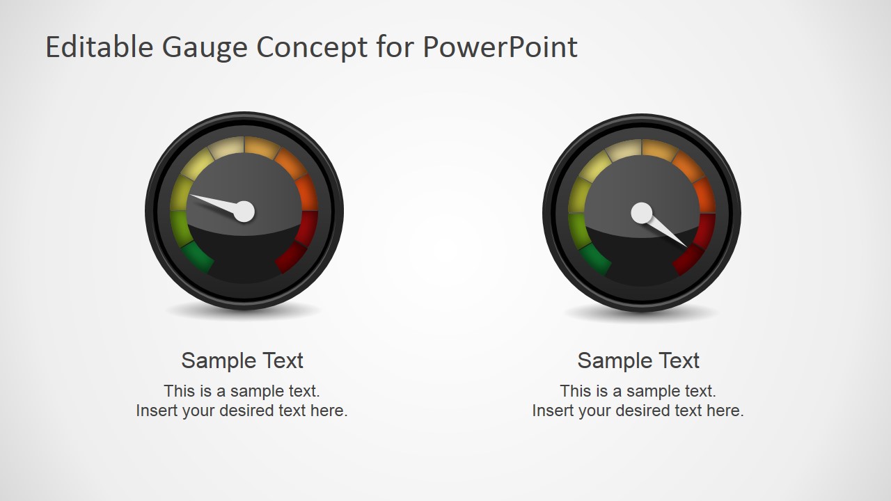 Editable Gauge Concept for PowerPoint SlideModel