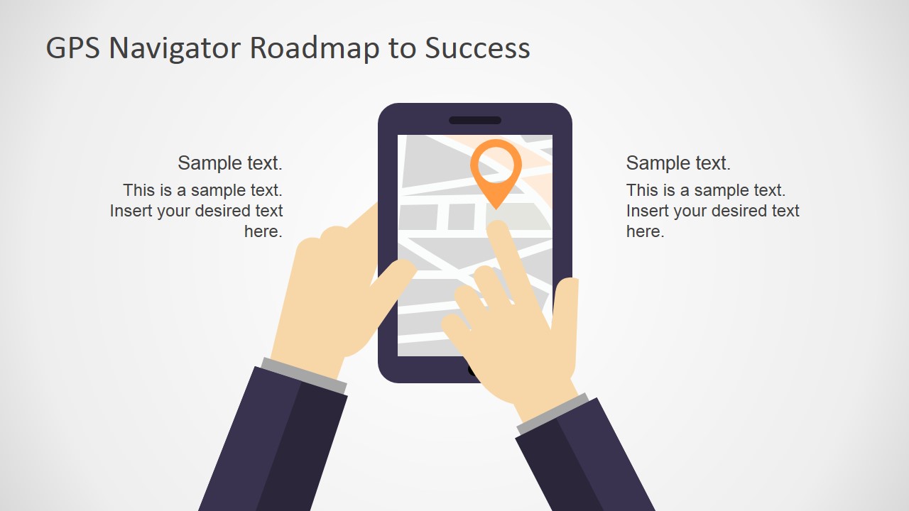 GPS Navigator Roadmap PowerPoint Template SlideModel GPS Navigator Roadmap PowerPoint Template SlideModel