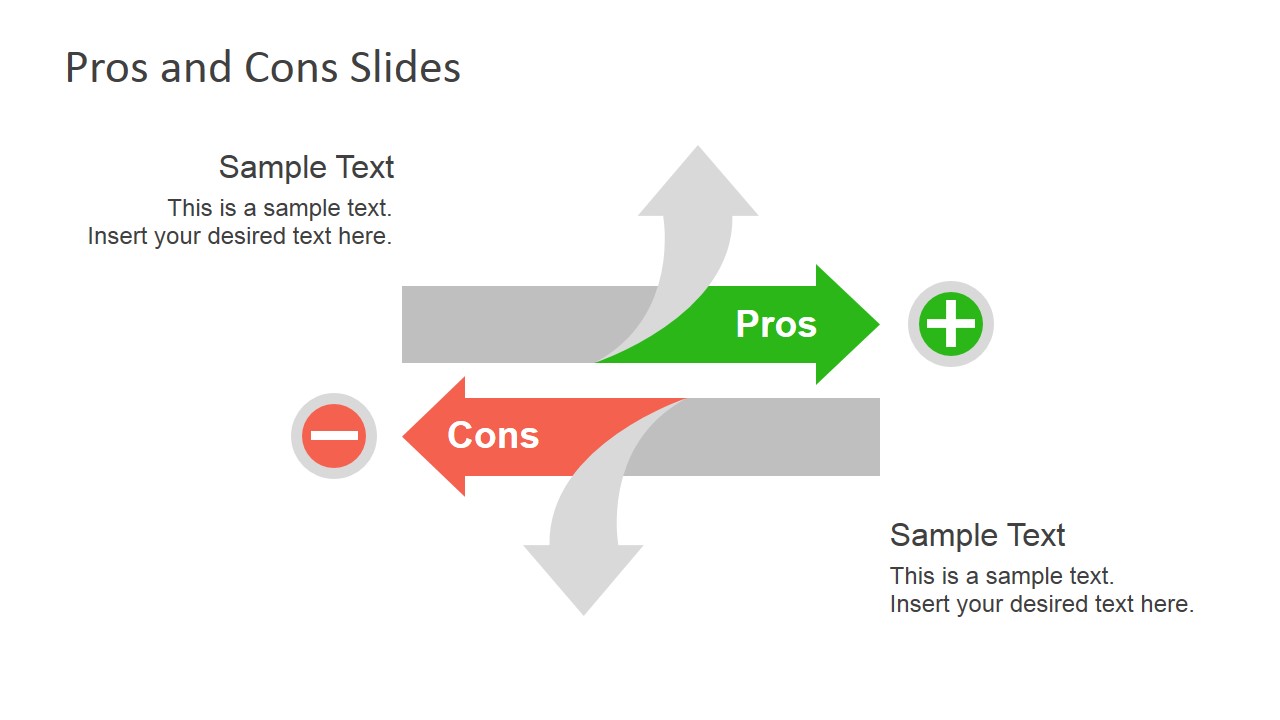 Pros And Cons Slide Diagrams For Powerpoint Slidemodel 9711