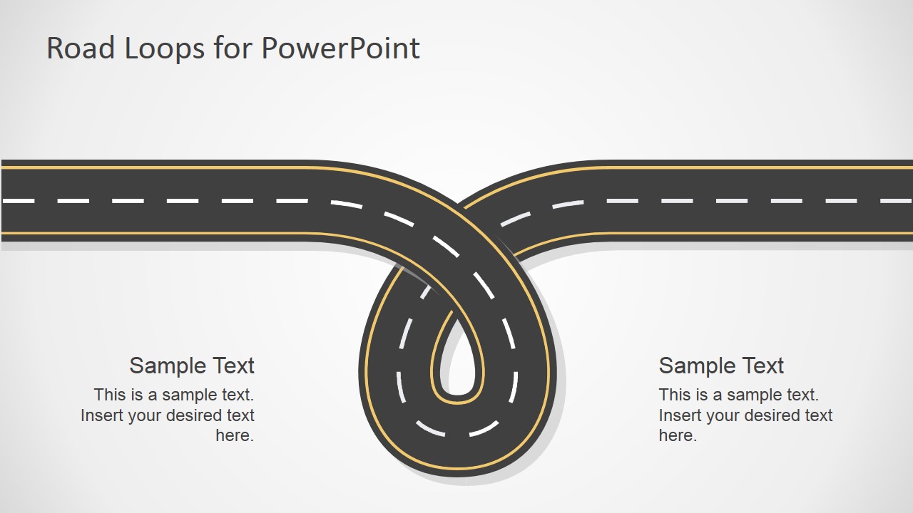 Road Loops Powerpoint Template Slidemodel