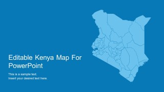 PowerPoint Slide Design Cover of Kenya Map