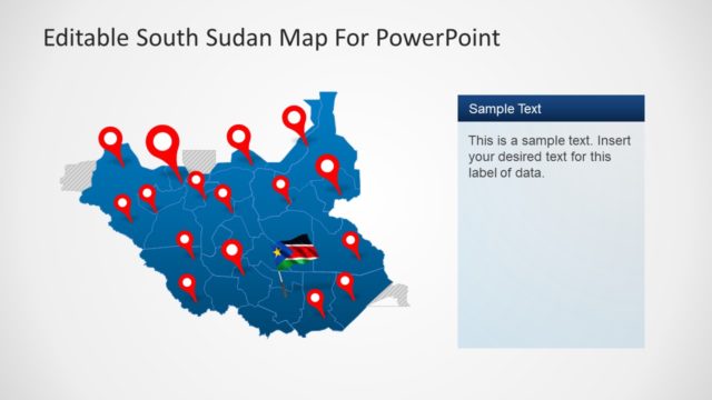 Silhouette Map South Sudan Template