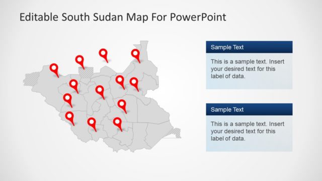 Outline Map of South Sudan Presentation