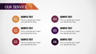 PowerPoint Modern Table Our Service Description