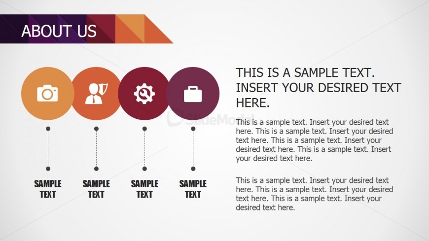 PowerPoint Icons in Sequence For Description