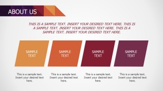 PowerPoint Slide Design Design with Four Tiles Aligned Vertically