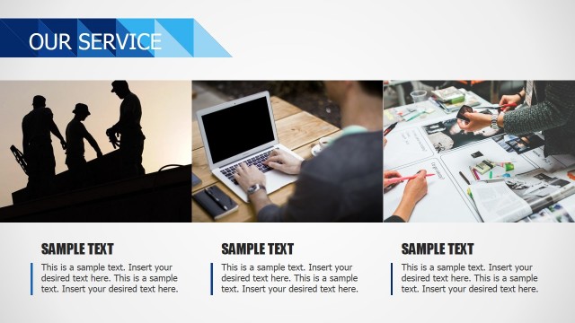 Blue Business Template Our Service Design