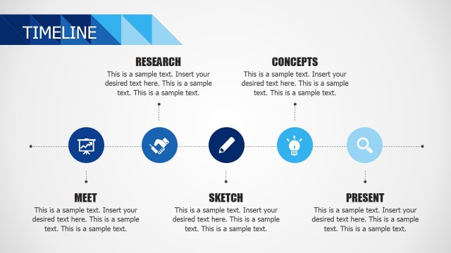 Business Timeline with Icons For PowerPoint