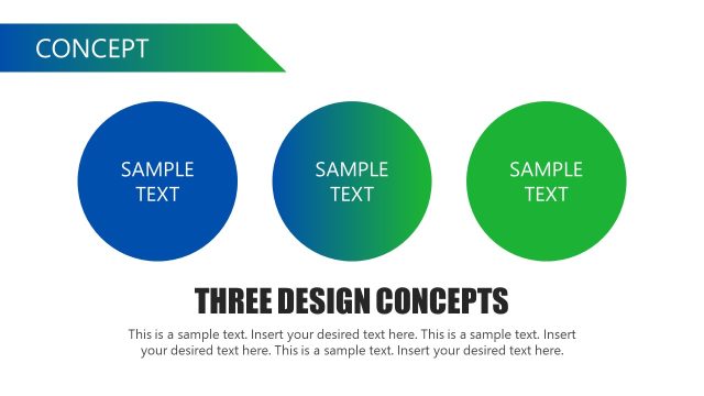 Three Design Concepts PowerPoint Slide