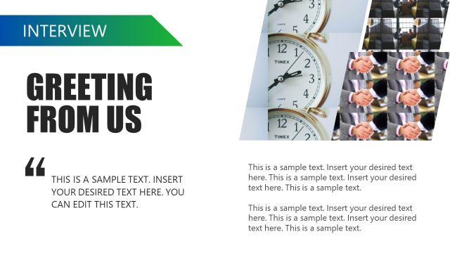 Greetings from Us – Interview Slide