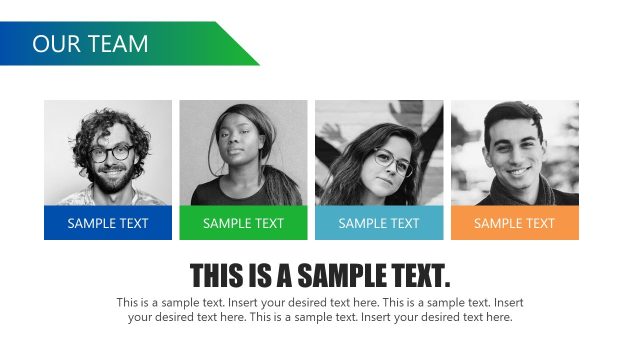 Our Team Slide for Small Business Presentation