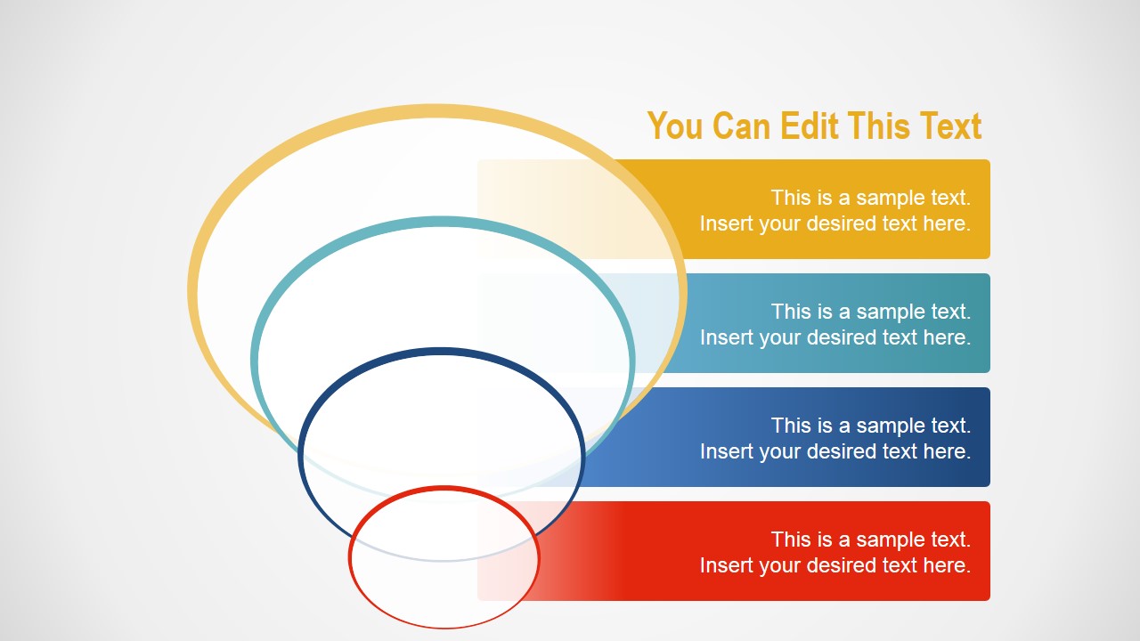 PowerPoint Flat Circles Featuring Funnel