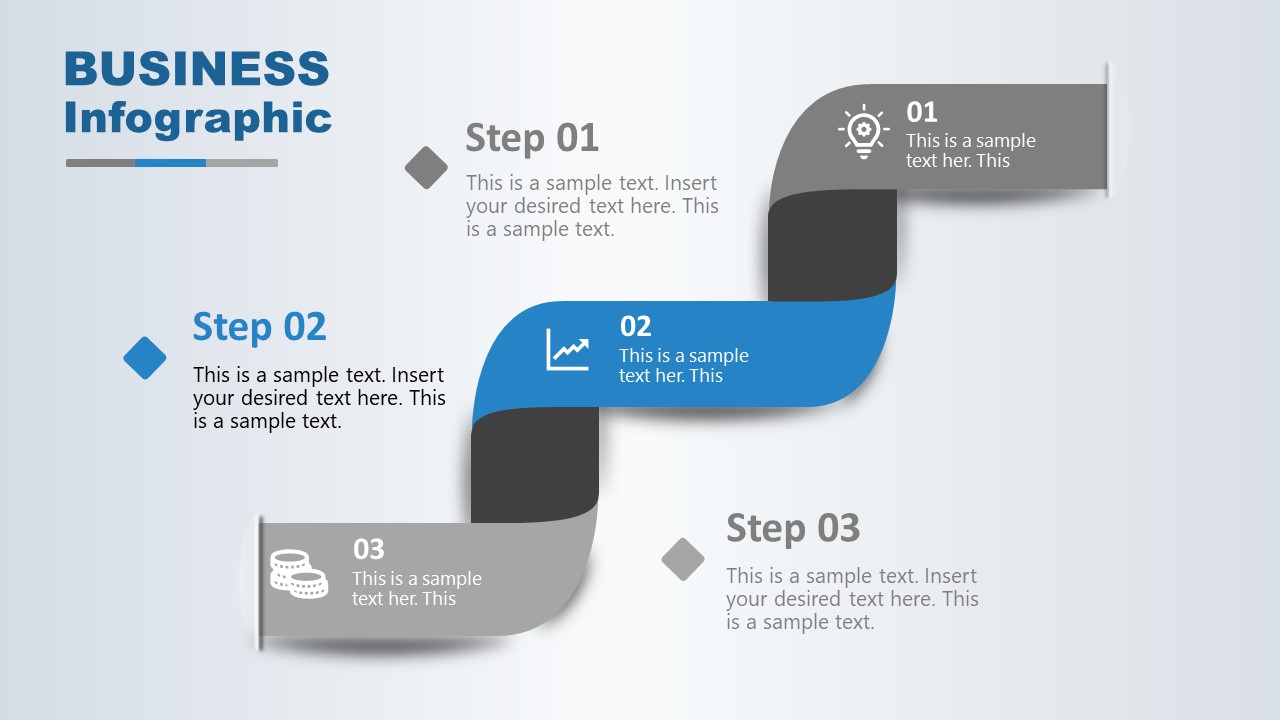 3 Step Business Infographic Template Diagram 