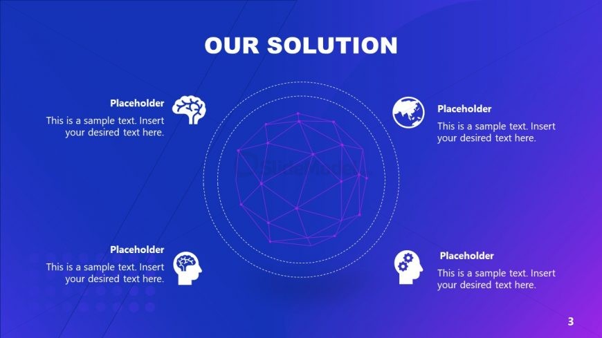 PowerPoint Diagram 4 Steps AI Technology