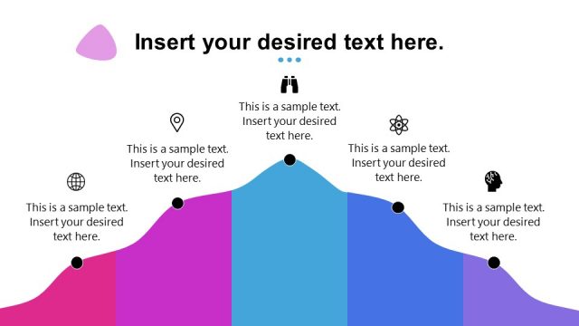 5 Steps Mountain Diagram PowerPoint