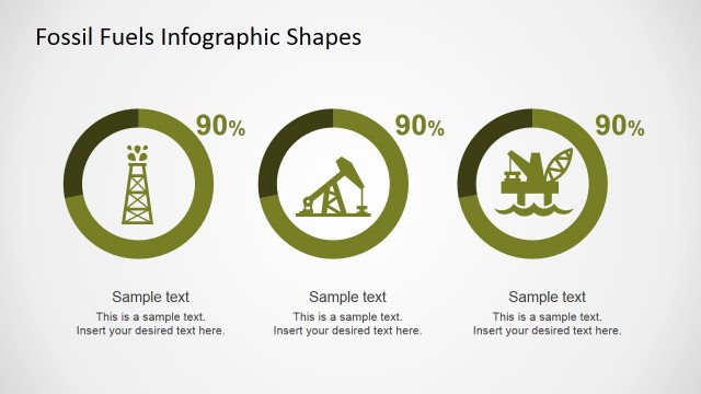 Donut Charts with Fossil Fuels Infographics