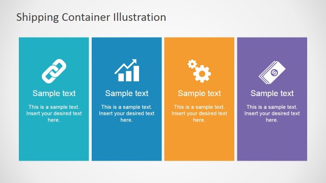 Four Vertical Banner Infrographic Layout for PowerPoint